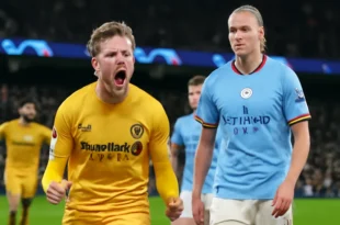 Imagem de capa com representação da surpresa na Champions League, destacando o Bodo/Glimt derrotando o Manchester City, símbolo da surpresa Champions League bodo.