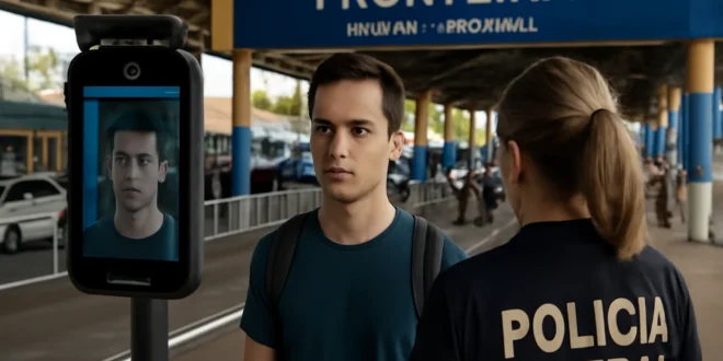 Capa representando a fronteira de Foz com tecnologia de biometria facial, relacionada à fronteira foz adota biometria por aumento de estrangeiros