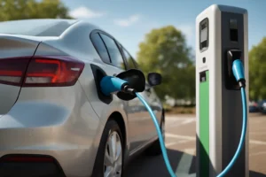 Imagem de capa horizontal 16:9 representando recarga de carros elétricos fica mais acessível em SC