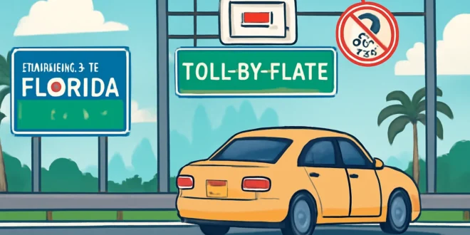 Imagem representando férias na Flórida, ilustrando como pagar peajes sem dinheiro em espécie e evitar multas durante suas vacaciones na Flórida como pagar.