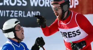 Imagem horizontal 16:9 mostrando a bronca e insultos na Copa do Mundo de Ski Cross com Youri DK após queda