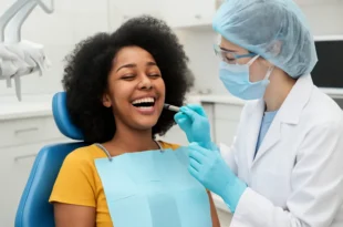 Imagem horizontal 16:9 ilustrando universidade oferecendo atendimentos odontológicos gratuitos em Salvador, sem textos escritos