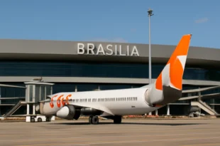 Imagem horizontal representando o aeroporto de Brasília, relacionada ao novo aeroporto que terá novo leilão em 2026 após aprovação do TCU.