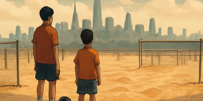 Imagem de capa com desertos de futebol em Nova York, destacando a questão enfrentada por crianças que querem jogar, conforme relatório do Aspen Institute.